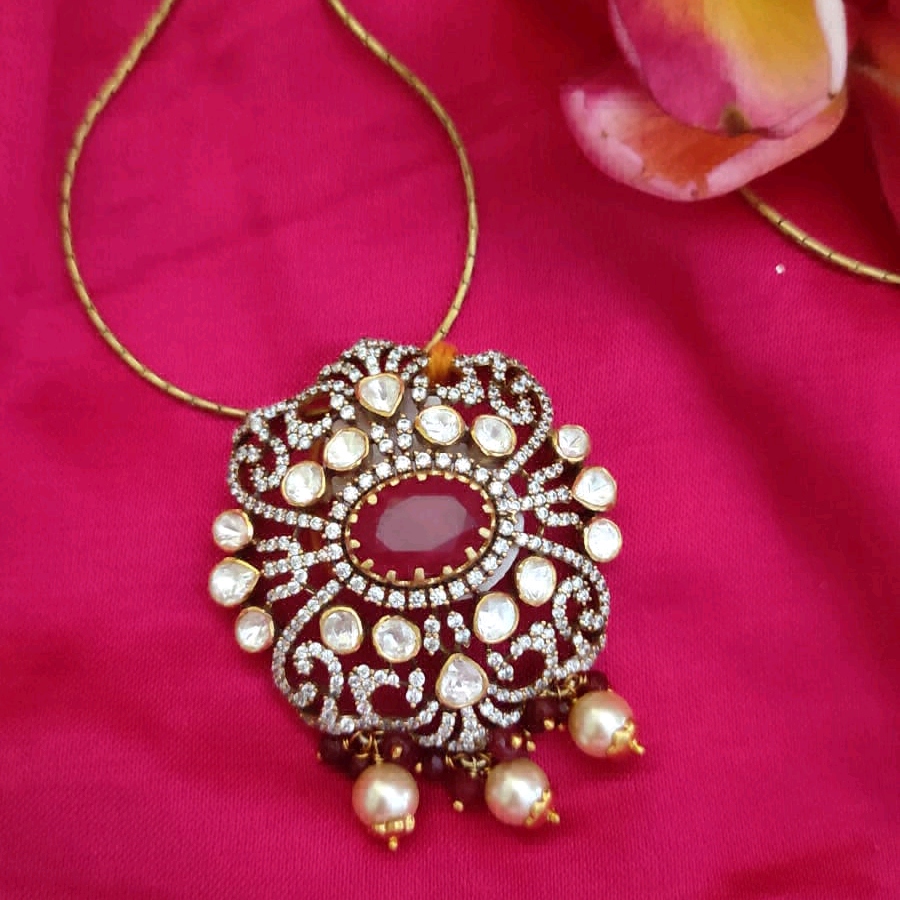 Pink Moissanite Pendant 